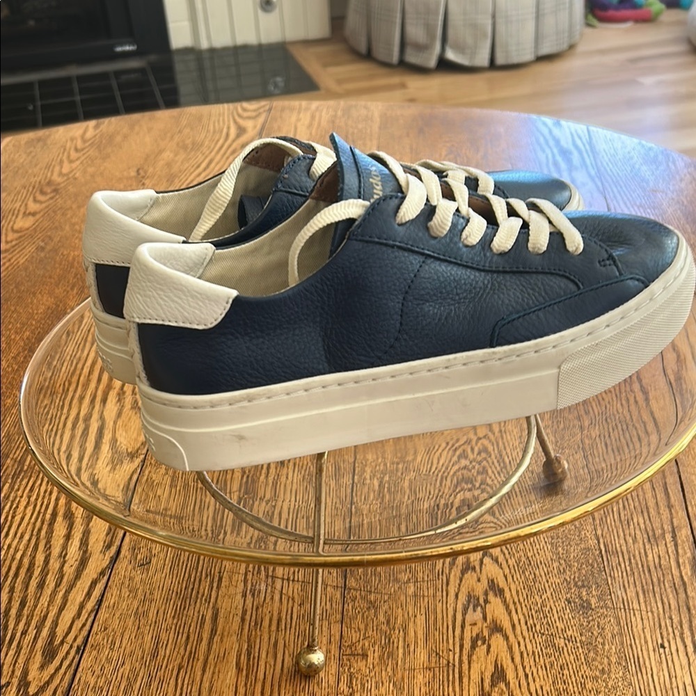 Soludos Navy & White Leather Sneakers 7.5 — image 3 of 8